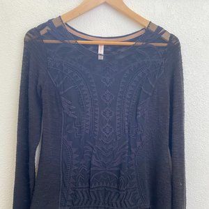 Black Lace Sweater
